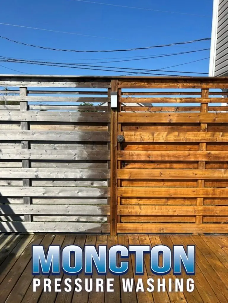 Deck and fence before and after